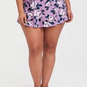 High waisted skirted swim bottom